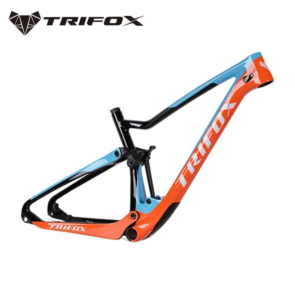 

TRIFOX Official Full Suspension MTB Bike Frame 29er 148MM Carbon Fibre XC Mountain Bike Shock Absorber Frameset MFM100