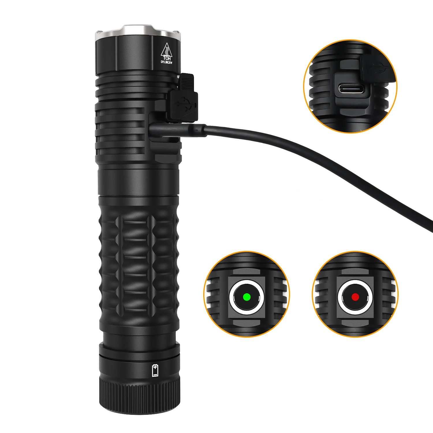 Wurkkos TS30S PRO Torcia Led 6000 Lumen, SBT90.2 Torcia LED Estremamente Luminosa Ricaricabile USB con Anduril 2.0 UI, Torcia con Alto Lumen, Portata 1086 M, IP68 Impermeabile per Campeggio, Ecc