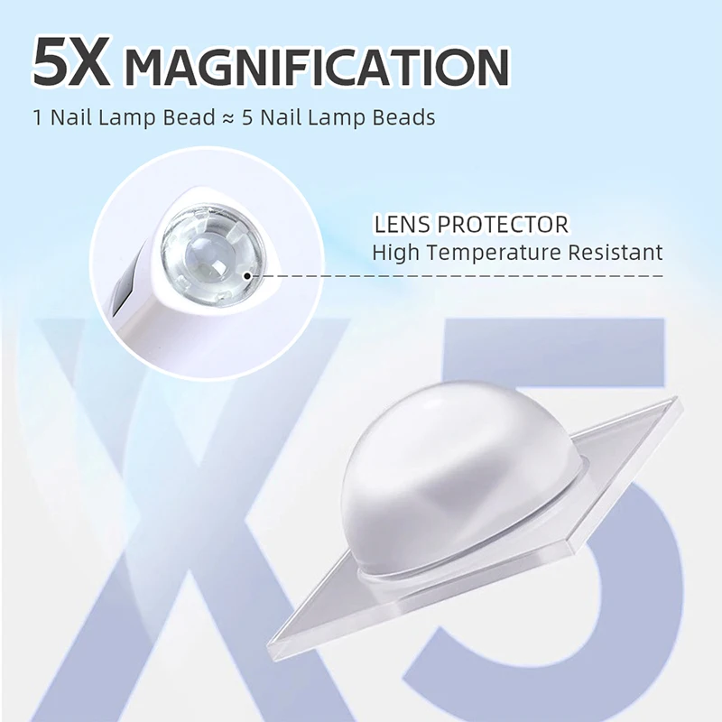Nail Dryer Lamp Handheld Portable Mini UV LED Nail Light Curing All Gel USB Rechargeable Art Tool Home Travel