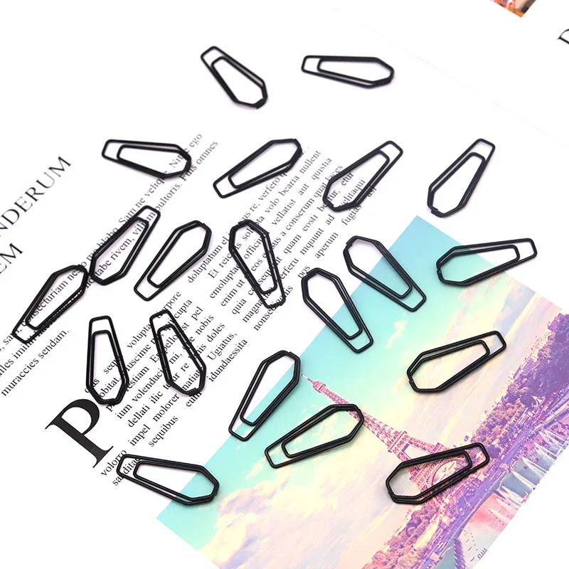 Paper Clips Black Coffin Shape Halloween Gift Office File Papers Classification Funny