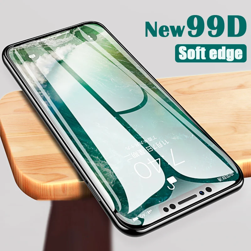 

99D Soft Curved Edge Tempered Glass For iPhone 7 8 6 6S SE 2020 Screen Protector iPhone 12 11 Pro X Xr Xs Max Protective Film