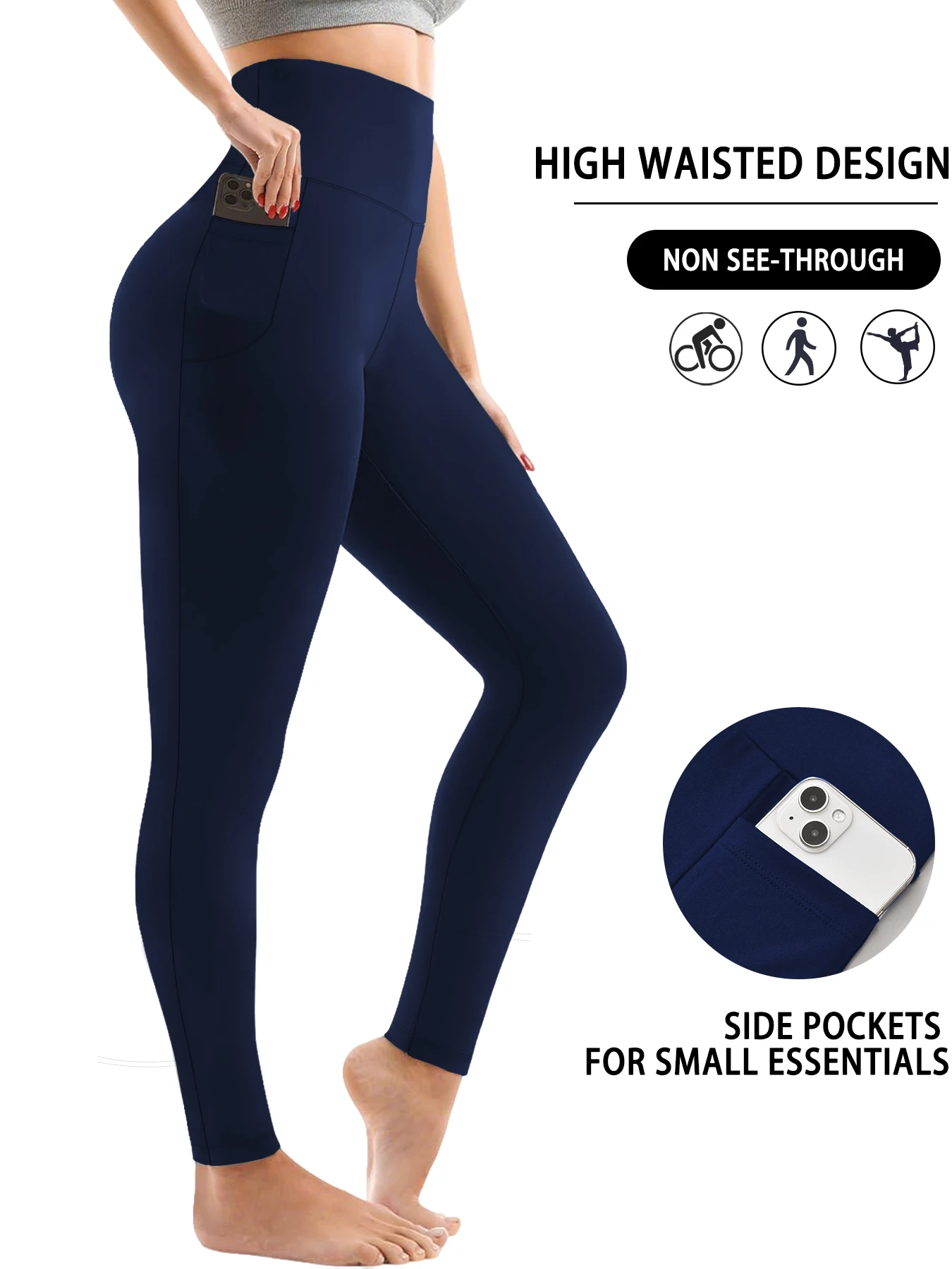 Leggings esportivas super macias com bolsos para mulheres cintura alta treino yoga correndo push up ginásio fitness calças apertadas femininas