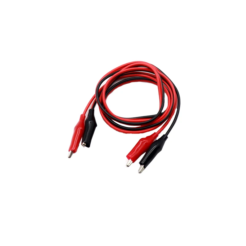 Alligator Clips 1M test line DIY double end banana plug to alligator clip line power wire red black cable jumper multimeter