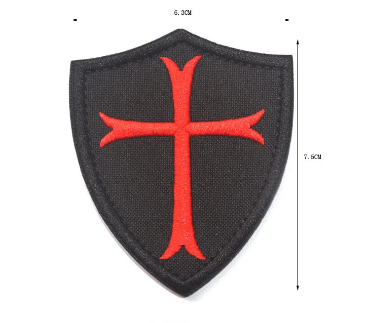 Description Picture 6 of itemEmbroidered TEMPLI  SIGNUM MILITI Patch Knights Templar Tactical Emblem Chevron Patches Sticker Strip Badges For Clothing