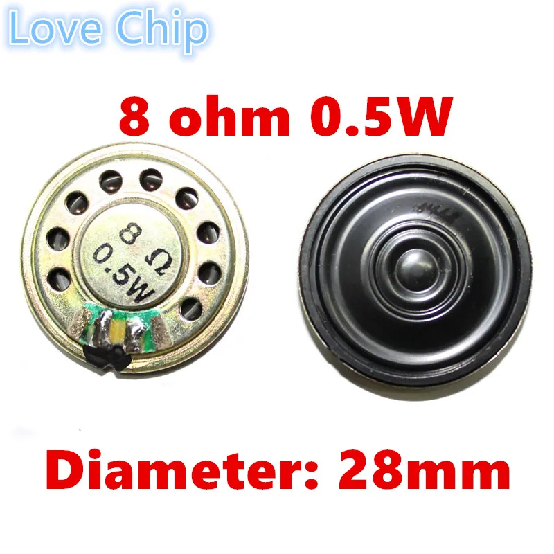 10pcs New Original Ultra-thin Mini speaker 8 ohms 0.5 watt 0.5W 8R speaker Diameter 28MM 2.8CM thickness 5MM Loudspeaker 4pcs lot high quality speaker horn 3w 4r diameter 4cm mini amplifier rubber gasket loudspeaker trumpet