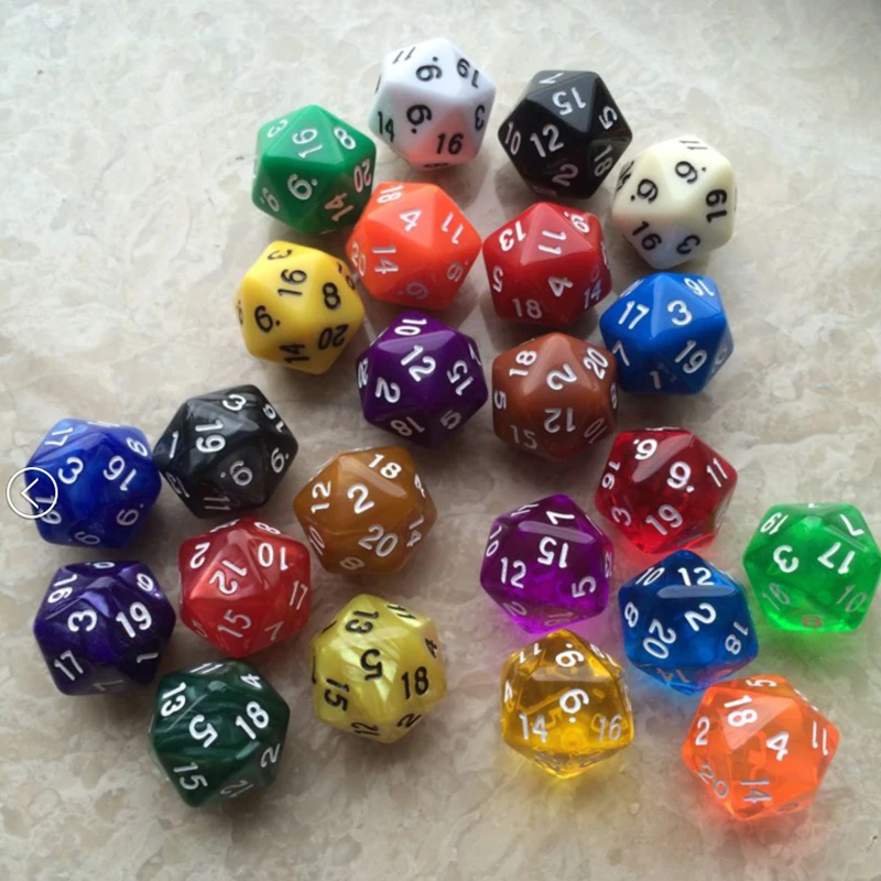 10PCS Board Games For Adults Kids 20 Sided Polyhedra Dice Math Games Help Parent Child Toy Juegos De Mesas Para Toda La Familia