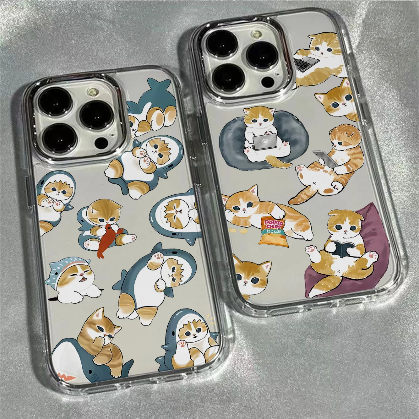 Adorable Transparent Cat Phone Case - Soft Silicone TPU Back Cover