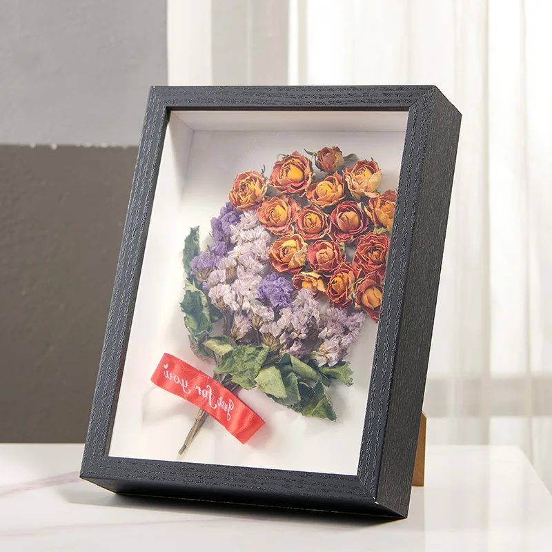 3pcs Handmade Diy Family Decorative Painting Dried Flower Frame