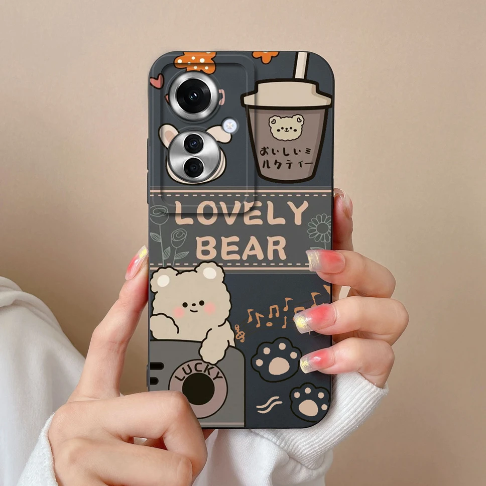 Stylish Cute Girl Shockproof Liquid Phone Cover - Smooth and Fashionable Design