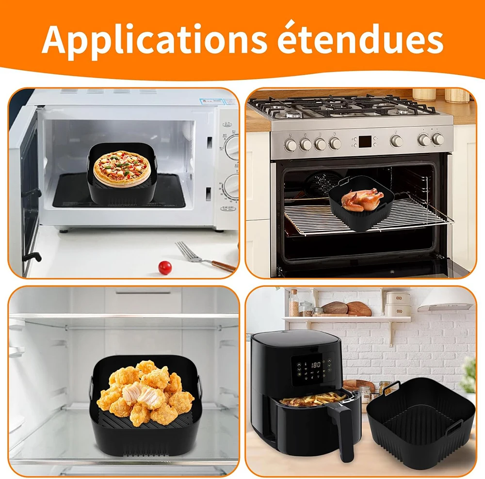 Silicone Air Fryer Liners for Philips HD9252 HD9200 HD9255 Reusable Baking Tray Non-Stick Easy Clean Up Air Fryer Accessories Air Fryer Liners Air Fryer Accessories