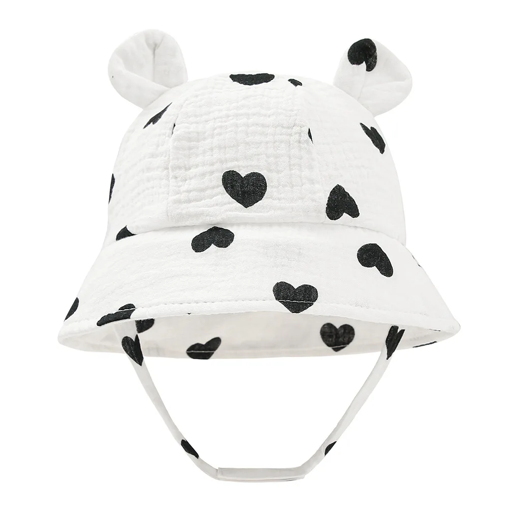 Spring Autumn Print Baby Bucket Hat Soft Cotton Girls Boys Outdoor Casual Panama Sun Cap Summer Infant Toddler Fisherman Hats baby hat kids bucket hat kids sun hat