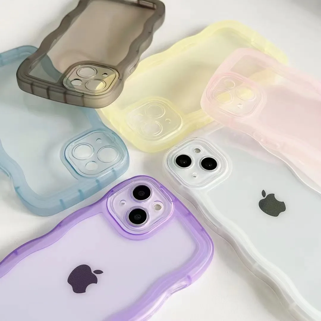 Translucent Wave Edge Soft TPU Phone Case