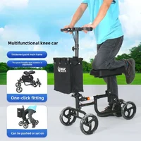 Leg Injury Rehabilitation Knee Mobility Scooter, Wheeled Walkers for Elderly, Comfortable Support Assisted Mobility Crutches 2