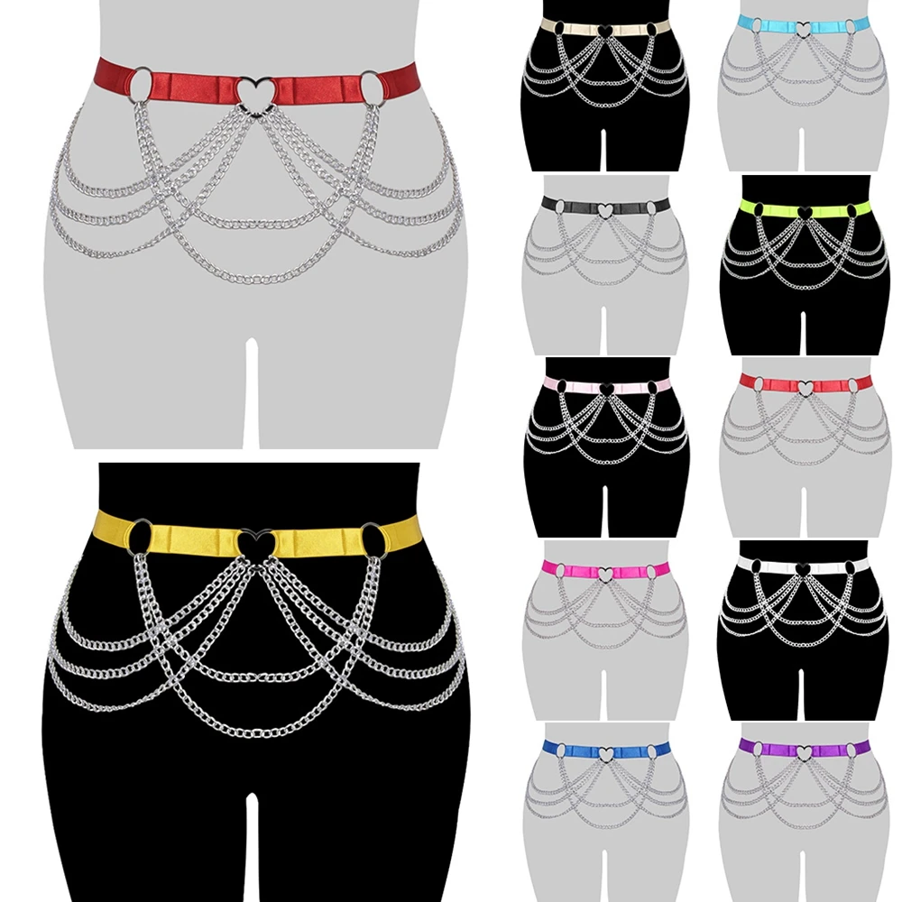 

Goth Body Women's Harness Garter Belt Plus Size Adjust Frame Bondage Adjust Sexy Lingerie Body Harness Strappy Stockings Belt