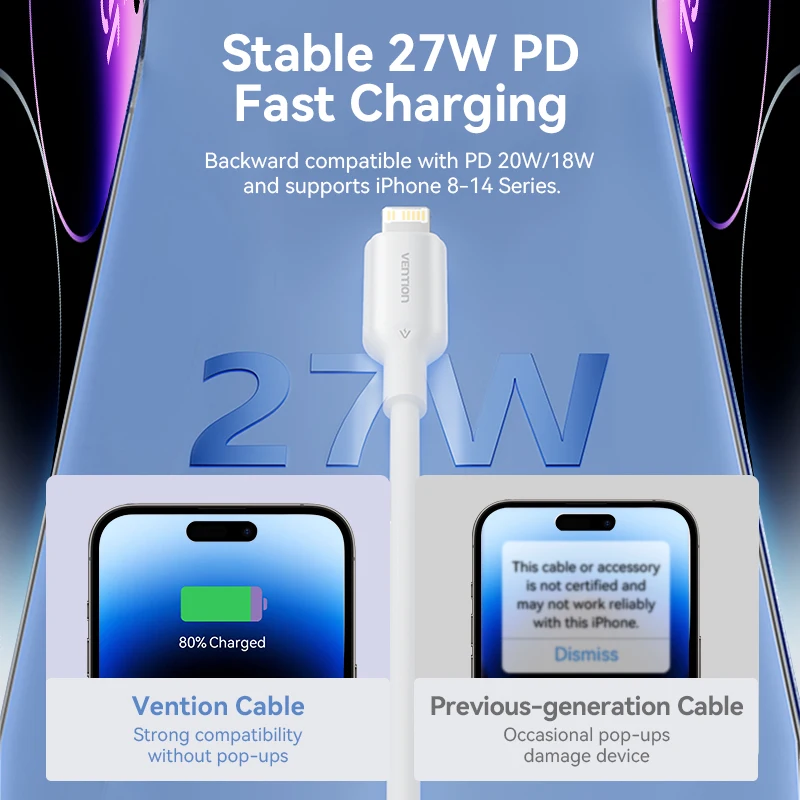 Vention Fast Charging USB-C to Lightning Cable