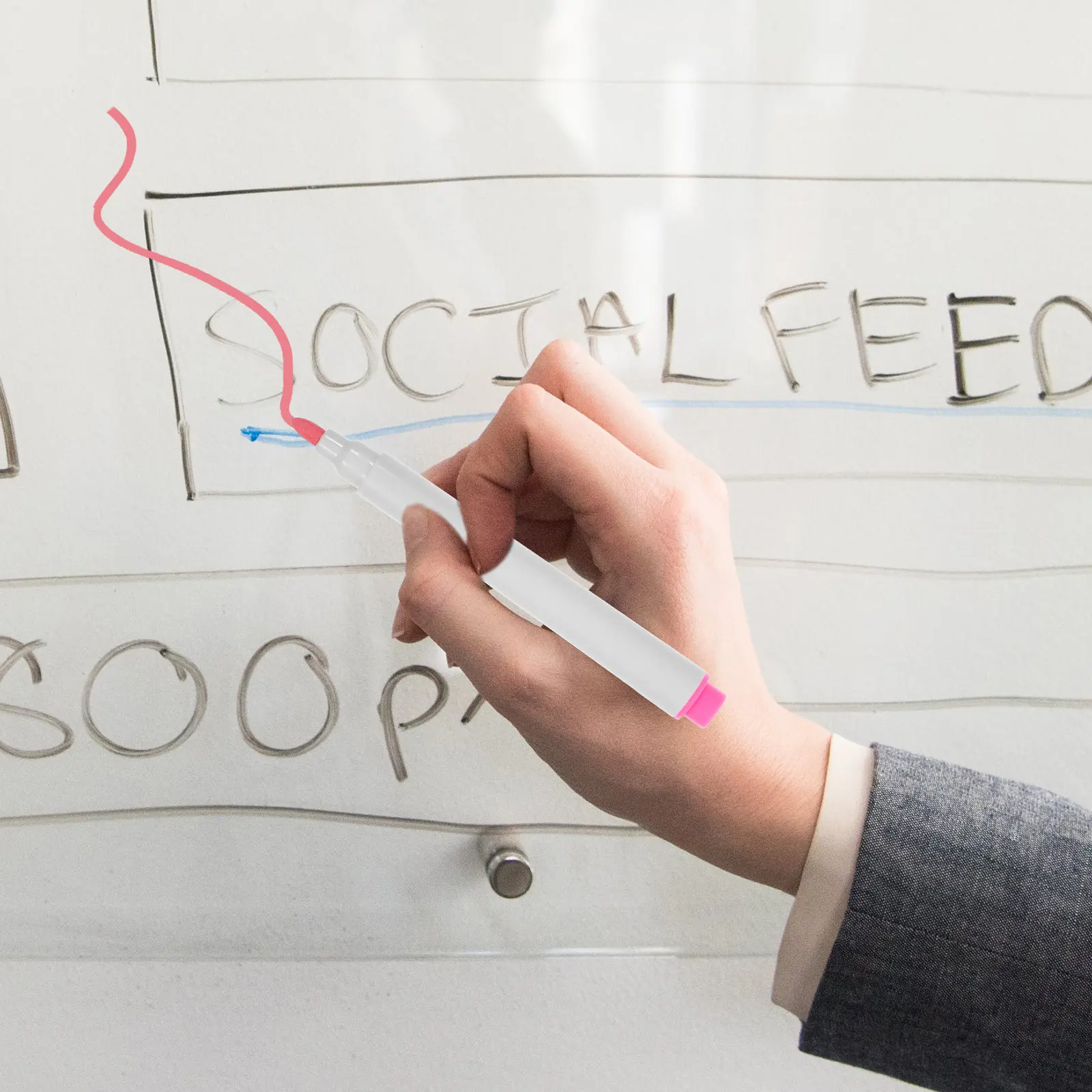 7Pcs 화이트 보드 마커 가정 교실을위한 다목적 건식 지우기 펜 부드러운 쓰기 컬러 지우기 마커 페인팅 펜