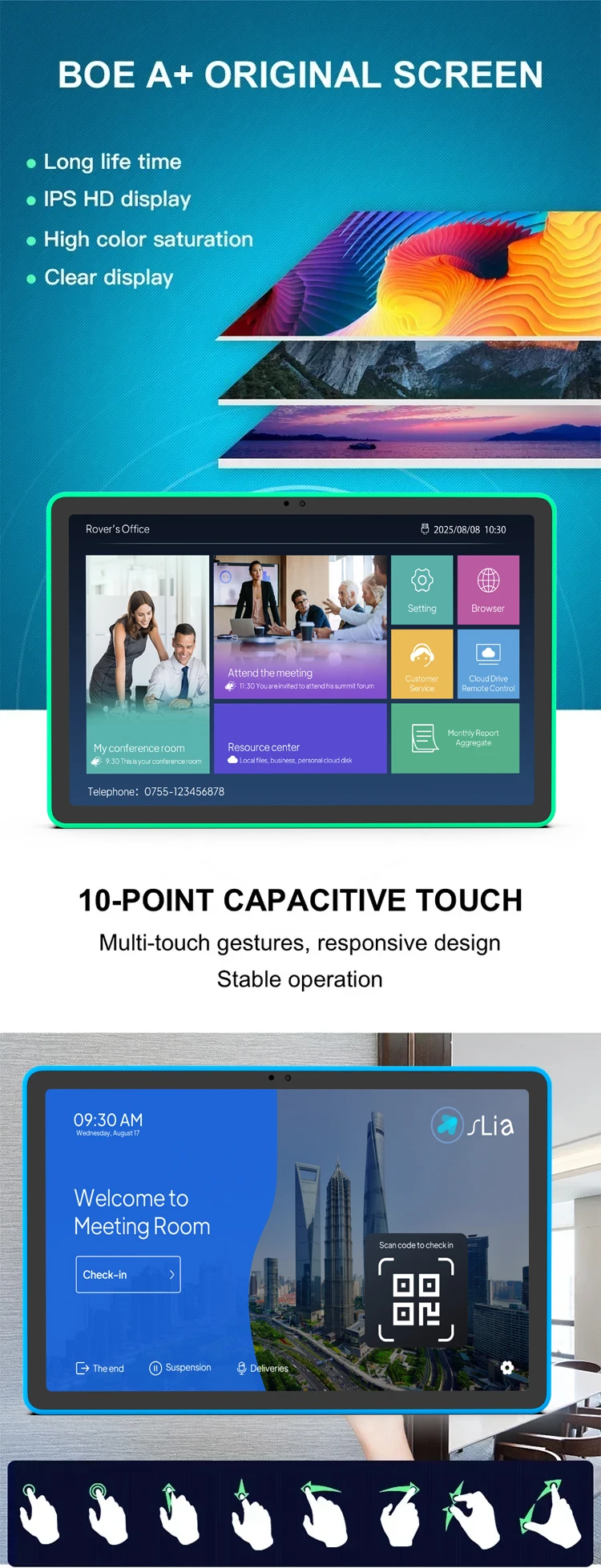 2026 New smart home control panel wall mounted 11 inch android tablet 8-core CPU