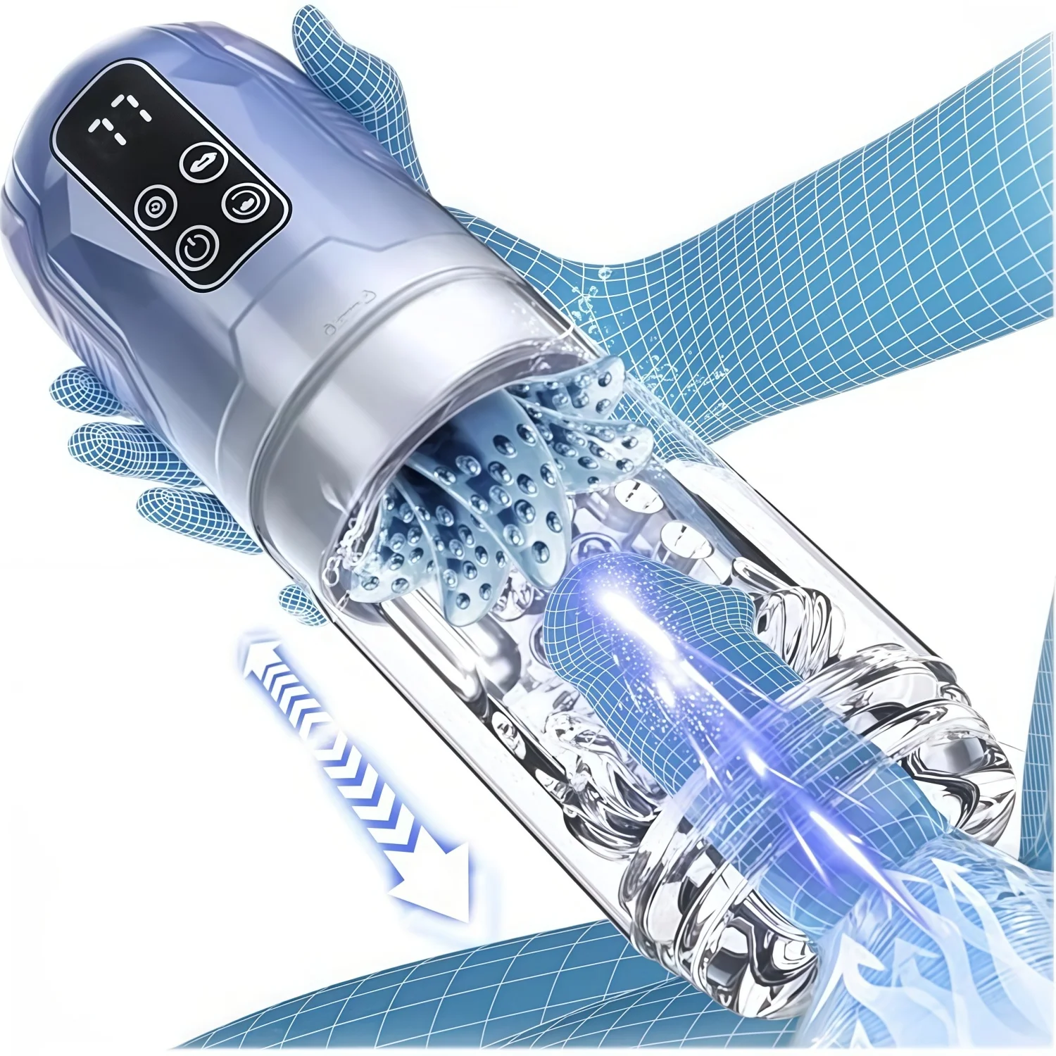 Telescopic Automatic Male Masturbator Masturbation Cup Blowjob Machine Sucking Pocket Pussy Vacuum Penis Pump Sex Toys for Men 1