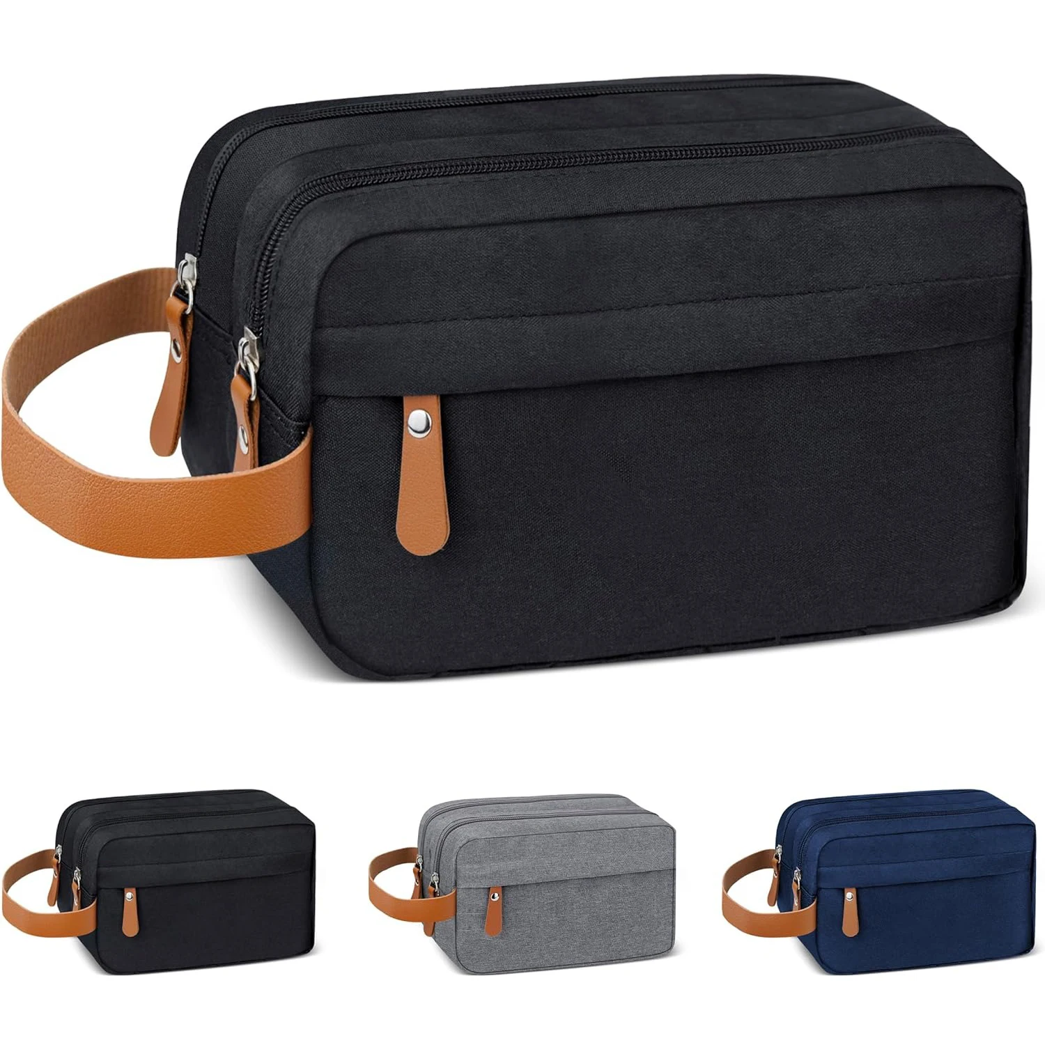 

Travel Toiletry Bag for Men - Large Toiletries Bag Water Resistant Hanging Travel Bag for Toiletries Accessories Gifts