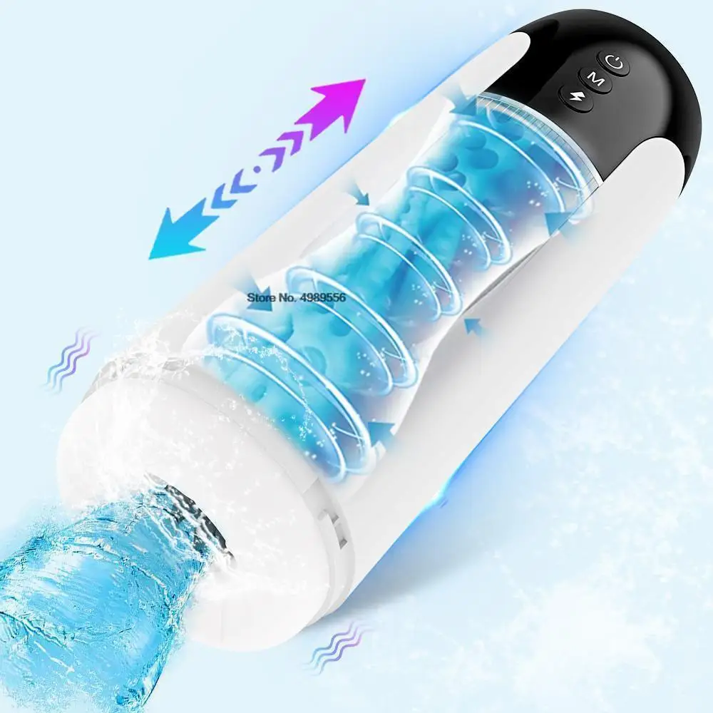 Automatic Telescopic Male Masturbator With Vibration And Moaning_voghion.com