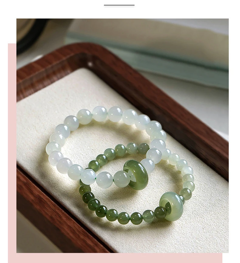 Jade Armband Vintage Schmuck einfache und vielseitige Vintage-Stil natürliche Jade Armbänder für Frauen Armbänder unterstützen Großhandel – Detail 1