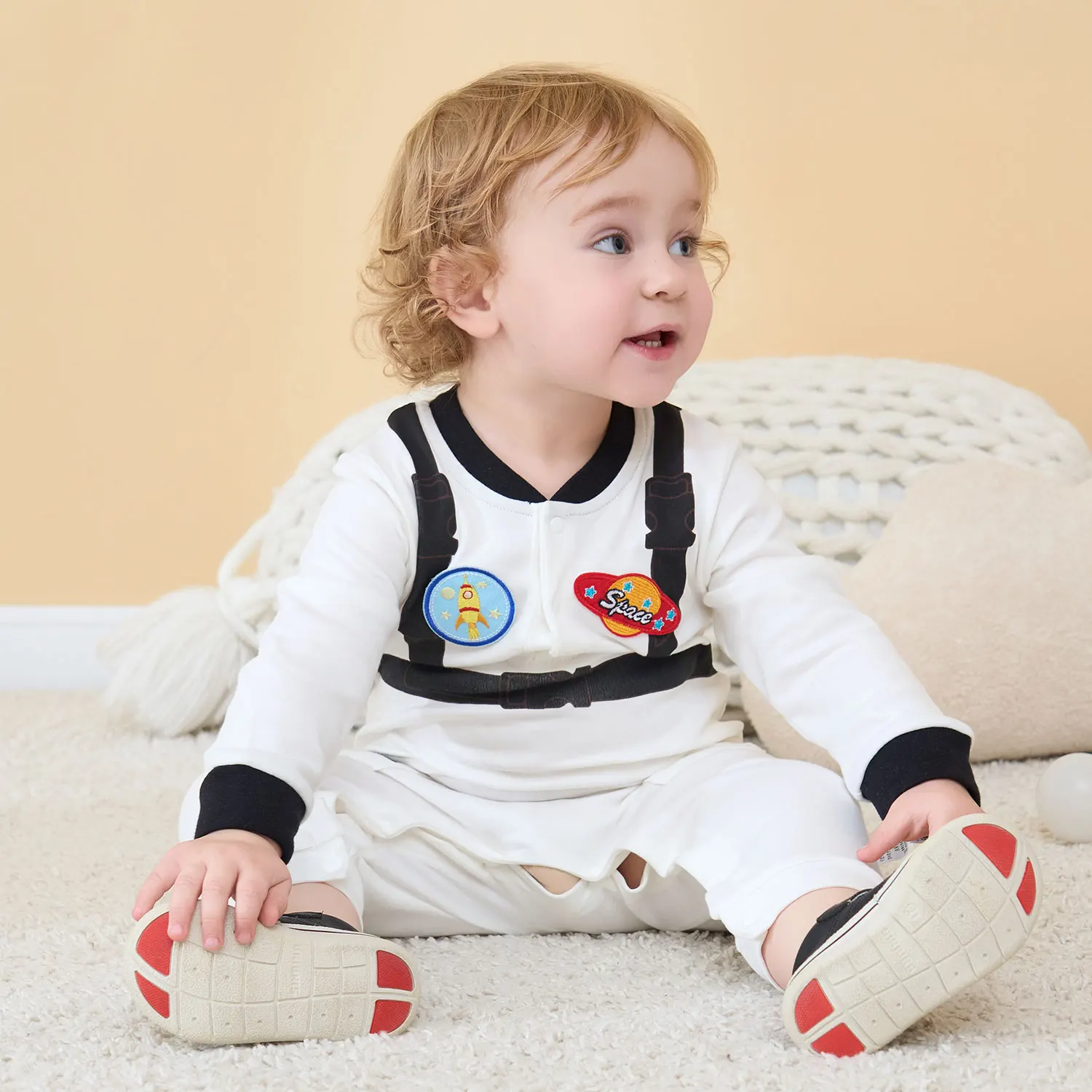 Umorden White Baby Boy Astronaut Costume Cosplay Space Suit Newborn 3M 6M 9M 12M Spring Autumn Romper Jumpsuit Birthday Outfit kids cosplay costume
