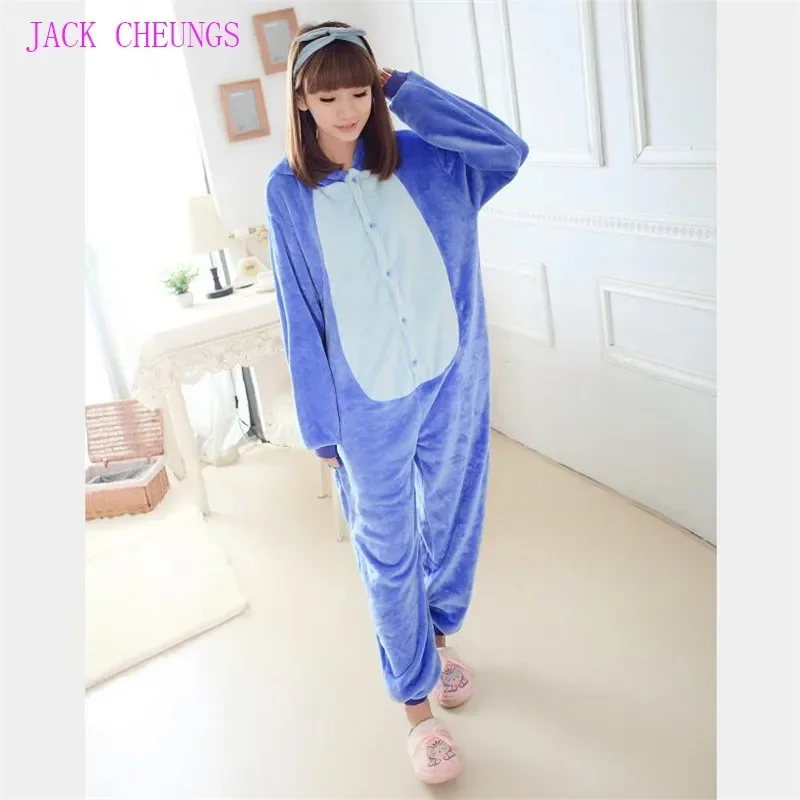 Kigurumi Blue stitch Onesies Pajamas For Adults Cute Animal Pyjamas Unisex Cartoon Anime Cosplay Costume
