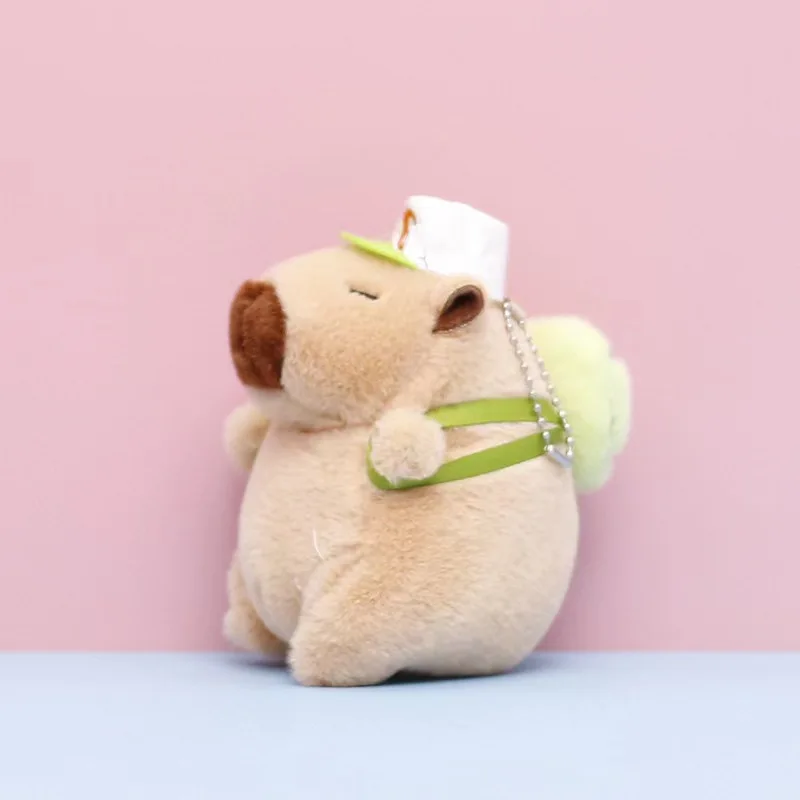Hot sale capybara keychain mini plush custom stuffed animal capybara keychain 3