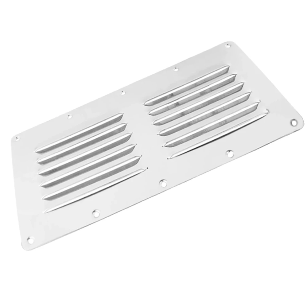 316 Stainless Steel Air Vent Grille Wall Ducting Cover Ventilation Louvred 230*115mm for Marine Yachts Boats RVs Caravans