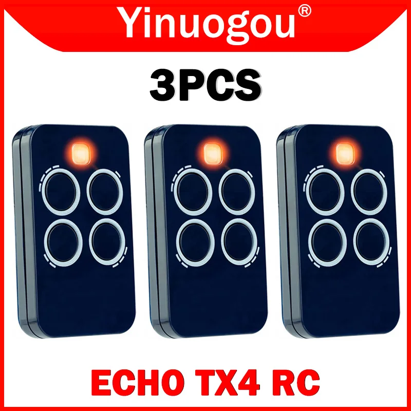 

3PCS ECHO TX4 RC 433 Garage Door Remote Control Electric Gate Control 433MHz Rolling Code Garage Door Opener Command Transmitter