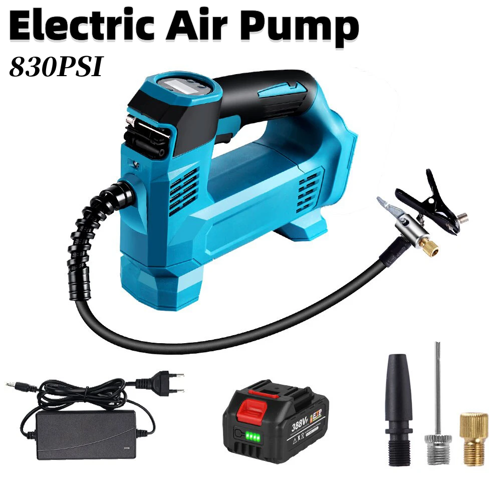18v Lithium Battery Powered Portable Wireless Electric Car Tire Inflator Air Pump Air Compressor