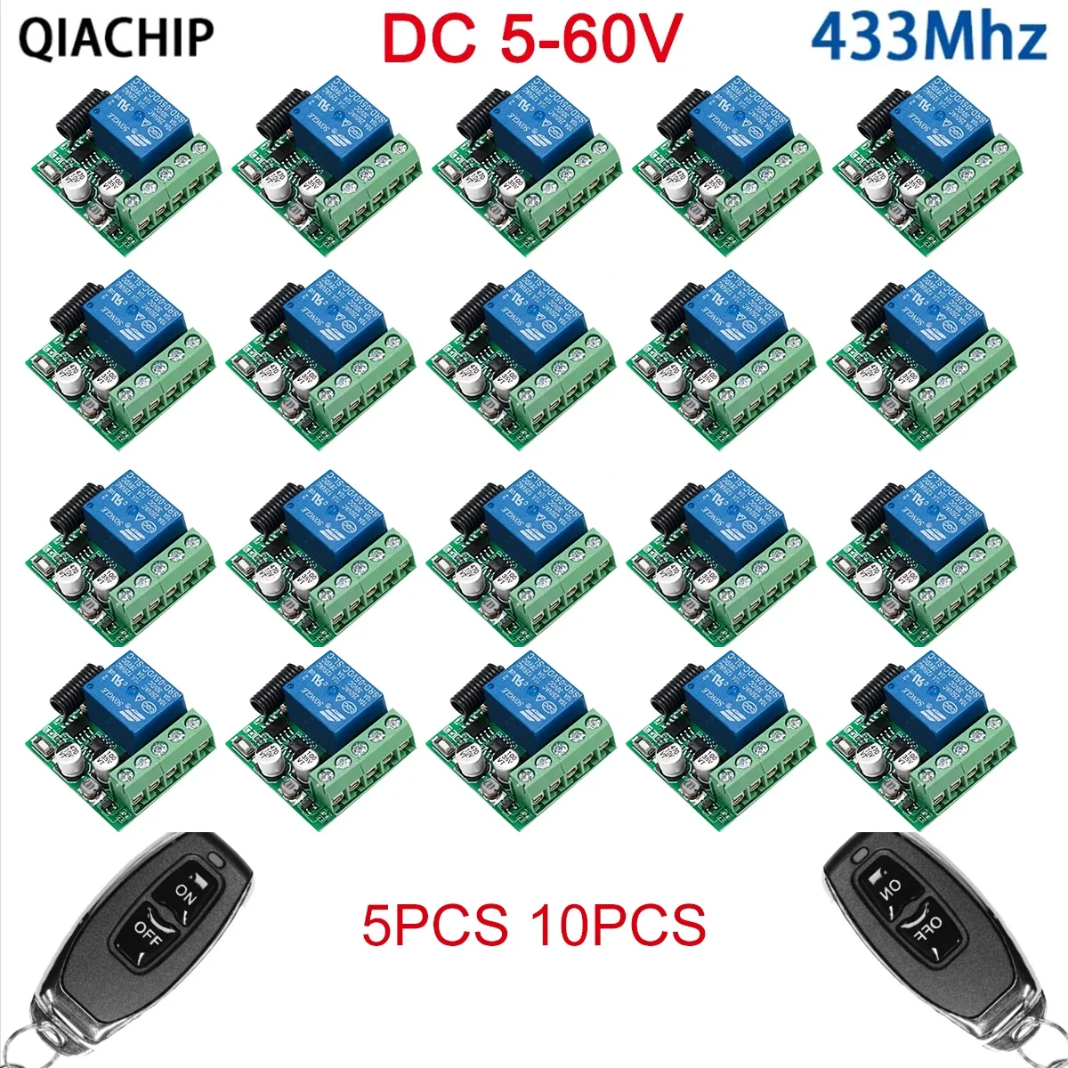 5pcs-10pcs-433Mhz-DC-12V-5V-60V-Wireless-Remote-Control-Switch-Relay ...