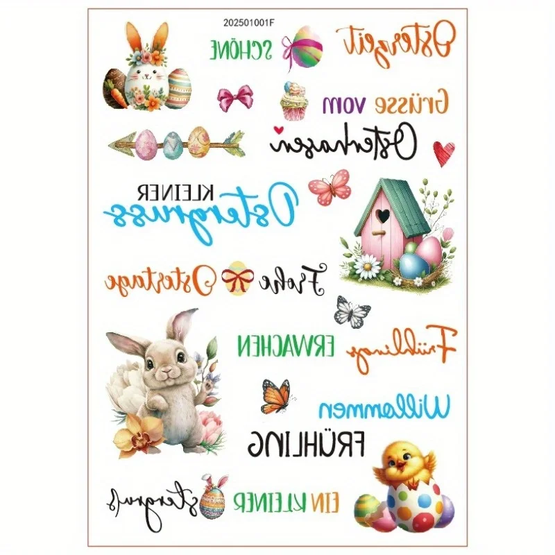 Easter Decorative Stickers for Candle Cup Gift