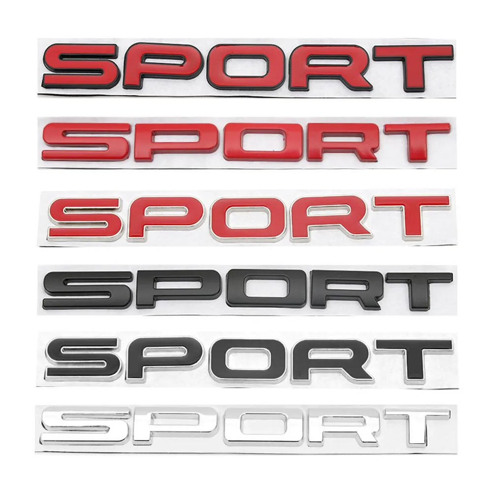 Car Styling Metal SPORT Letters Logo Emblem Car Rear Trunk Badge Sticker Decal For Land Range Rover SV Autobiography Discovery