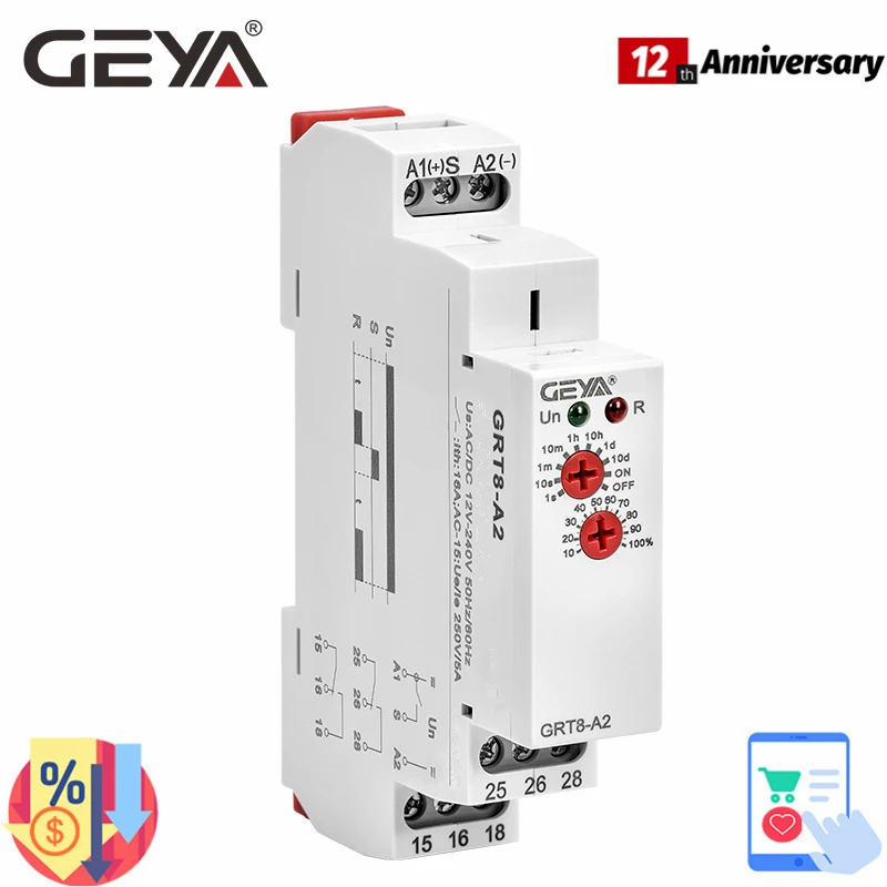 GRT8-A/B Задержка включения или времени задержки отключения Реле 12V 24V 48V 110V 220V