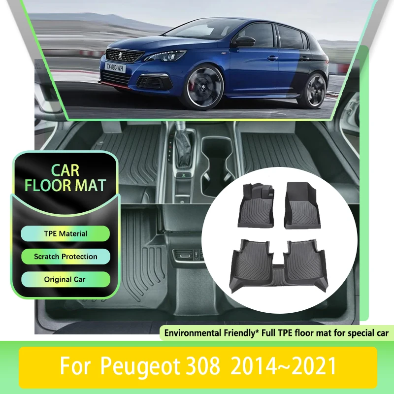 TPECarFloorMatsForPeugeot308IIMk2201420152016201720182021