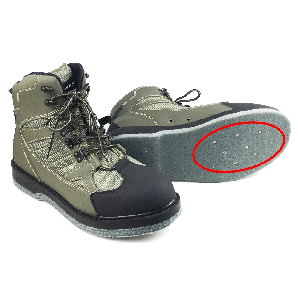 

Fly Fishing Wading Shoes Aqua Upstream Sneakers Rock Felt Sole With Nails Boots Hunting Water Waders For Fish Pants Clothing