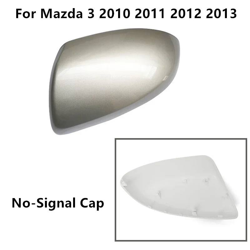 

Fashion Silver Left Driver Right Passenger Side Mirror Cover Mirror Frame Trim No-Signal Cap For Mazda 3 2010 2011 2012 2013