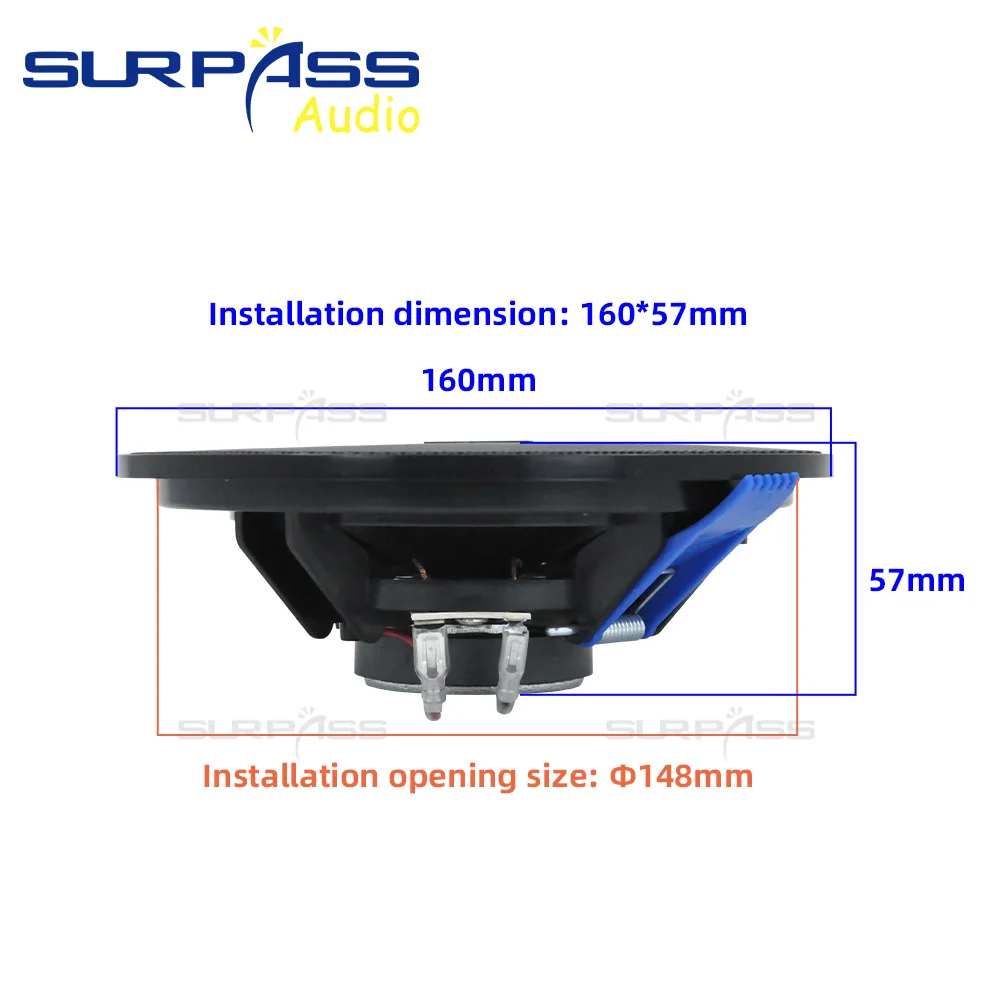 4.5'' 8ohm 10W PA System Home Passive Ceiling Speaker Stereo Sound Full Range Loudspeaker Background Music for Amplifier Indoor wall ceiling speaker