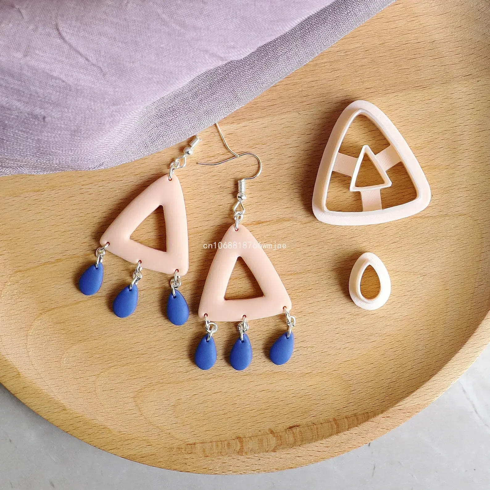 Polymer Clay Cutter Irregular Geometric Polymer Clay Molds Leaves Abstract Shaped Clay Cutters for DIY Earring Jewelry Pendant Embossing Cutting