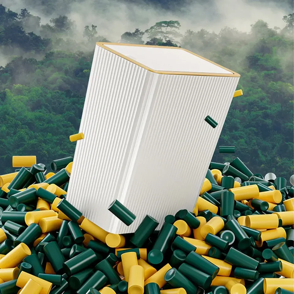 Waterproof Press Trash Can 12L 15L Household with Lid Semi Automatic Slim Large Capacity Luxury Toilet Garbage Bin Bathroom