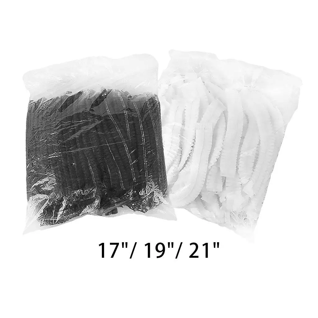 100Pcs/Bag Disposable Hair Shower Caps for Women Men Restaurants Use Bouffant