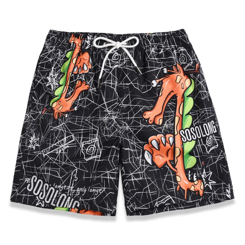 New American Trend Creative Animation Summer Sports and Leisure Brand Shorts Loose Breathable Quick-drying Mesh Basketball Pants 5