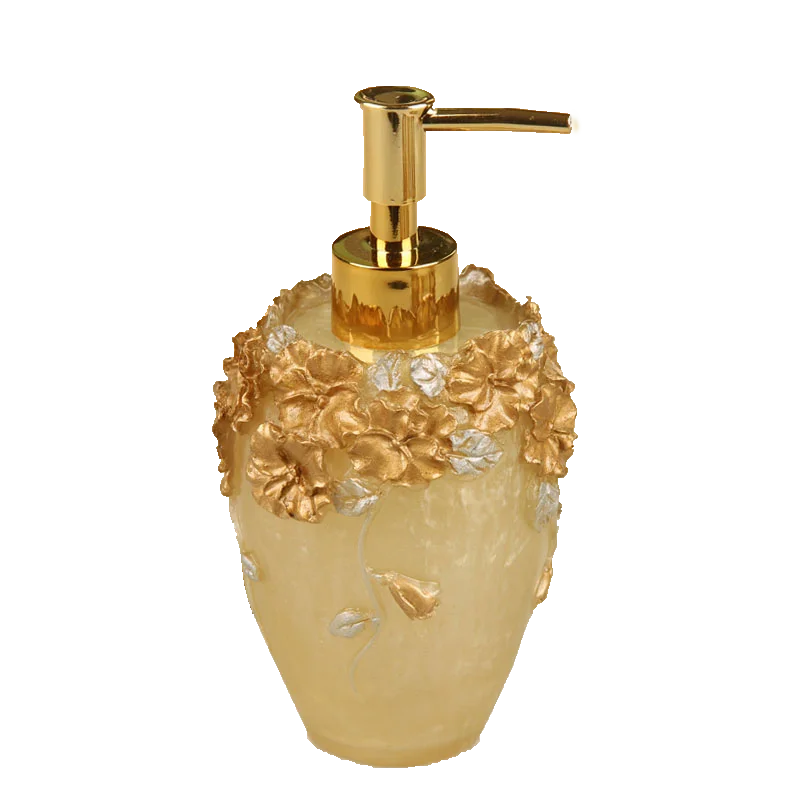 Floral Texture Portable Soap Dispenser for Bathroom