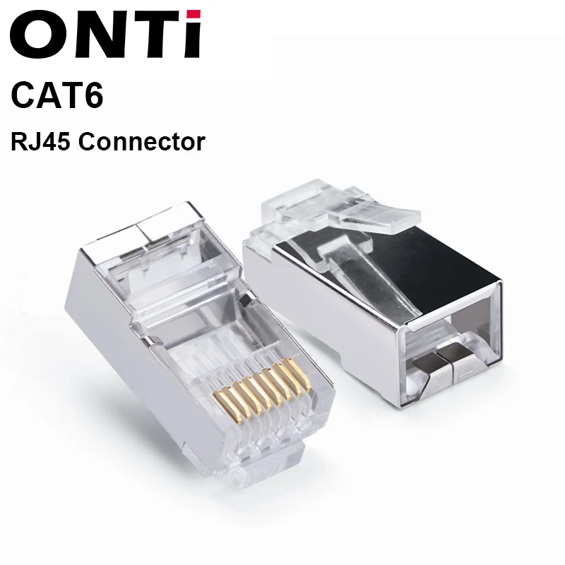 Ethernet Network Plug Network Cable Connector Ethernet Cable Connector RJ45 CAT6 Connector 8P8C Modular Plug Adapter Ethernet Cable Head 1Gbps Gigabit Network Crimp Crystal UTP 10/50pcs