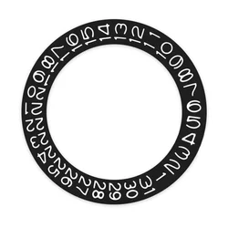 Round Calendar Date Wheel Disc (Black White)