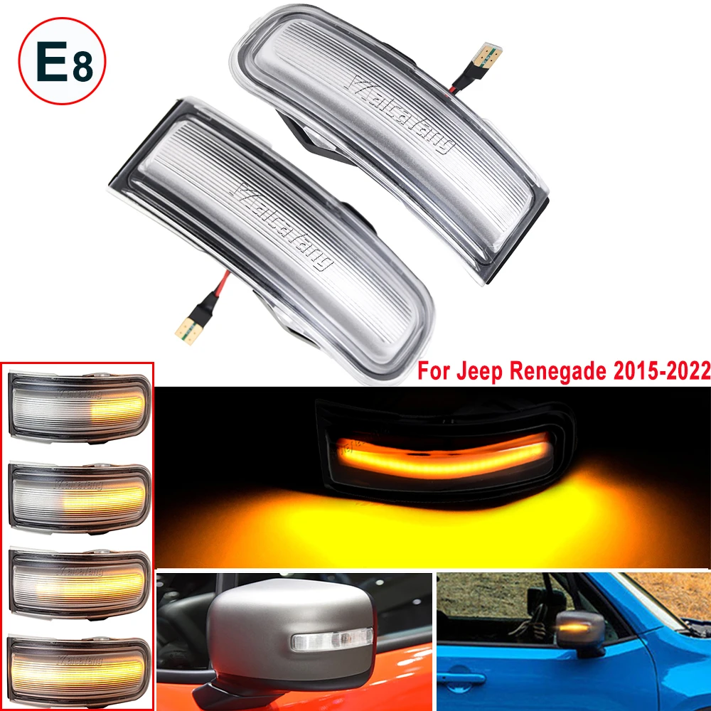 Voiture Clignotants Pour Jeep Pour Renegade Pour BU 2014-2021 68256049AA LED Clignotant Dynamique Voiture Feux Position Latéraux Clignotant Feu Clignotant (Color