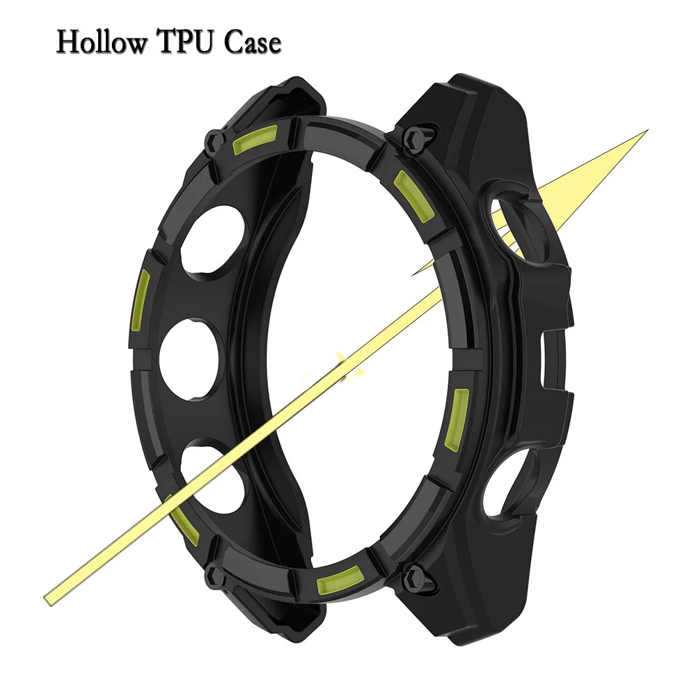 Colorful TPU Watch Cover Decoration for Garmin Fenix 8 - Hollow Design