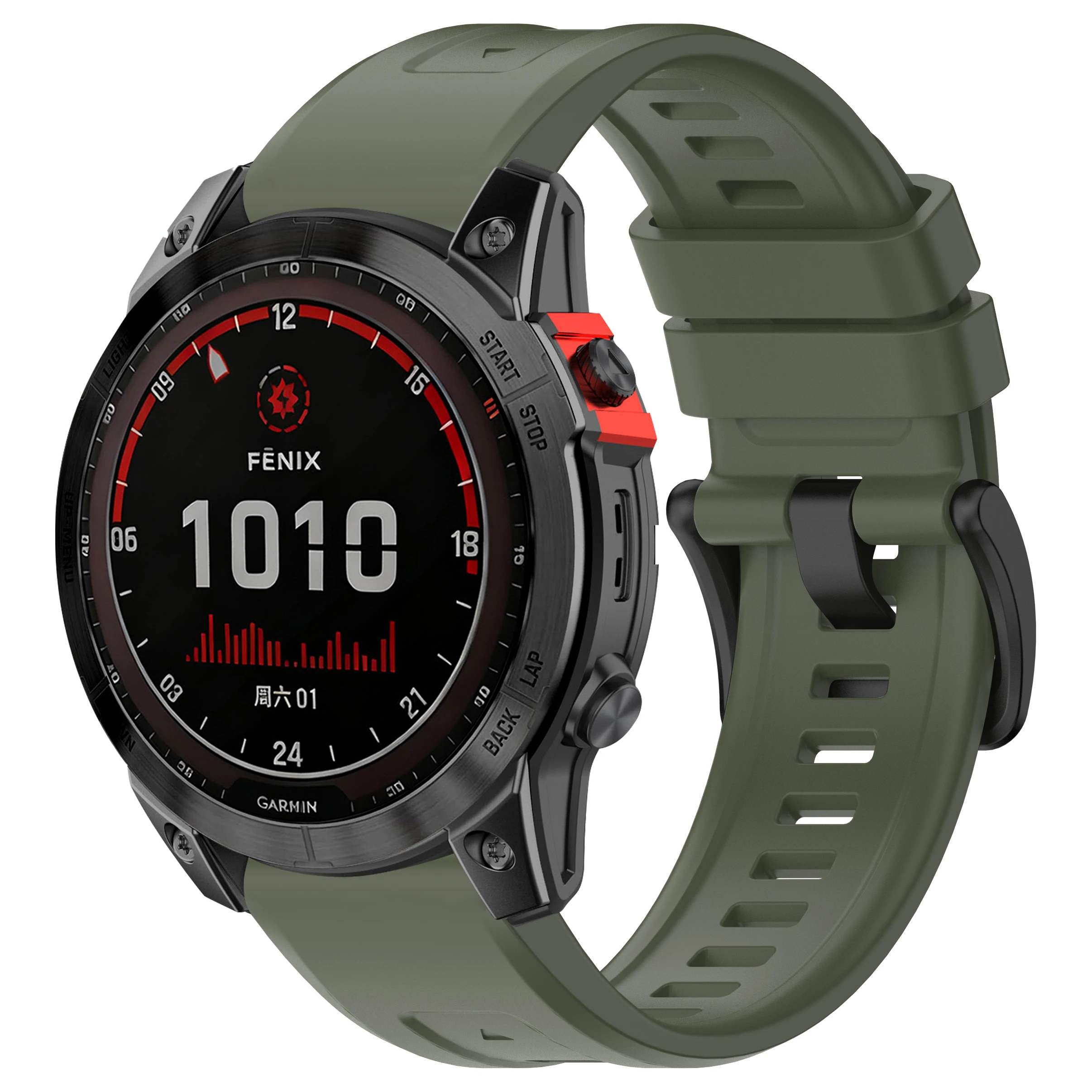 Enhanced Silicone Watchband, QuickFit Design, 22-26mm, Versatile Fit Bracelet