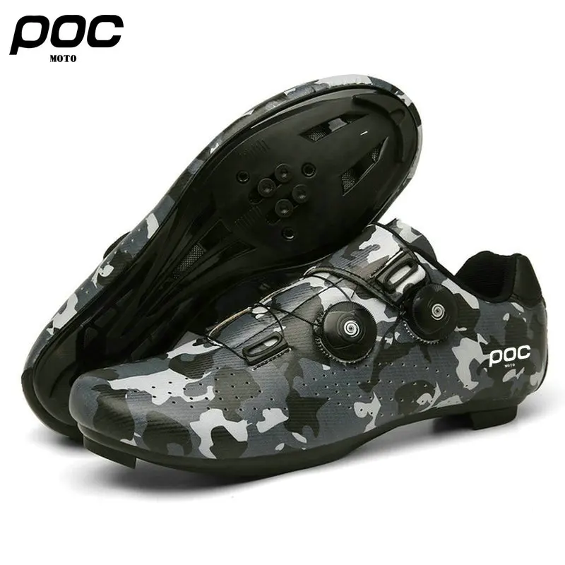 Cycling Shoes Moto Poc MTB Flat Pedal Men Rubber Non-slip Mountain Bike Racing Cleatless